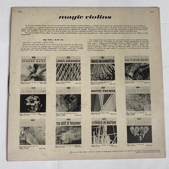 Be My Love Magic Violins Vintage Vinyl Record - Picture 2 of 6